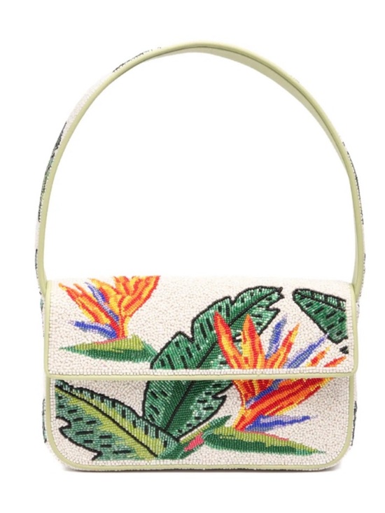 Staud Handbags - Staud Tommy beaded bag birds of paradise